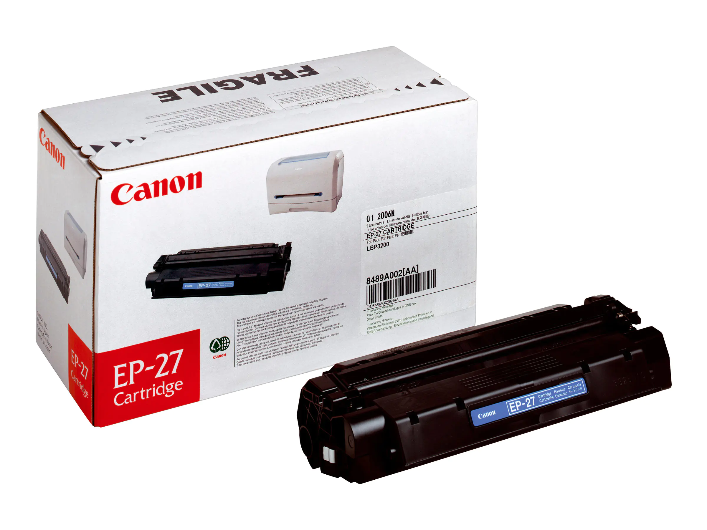 Canon EP-27 - Schwarz - Original - Tonerpatrone - für i-SENSYS MF3220, MF3228; LaserBase MF3110, MF3228, MF3240, MF5730, MF5750