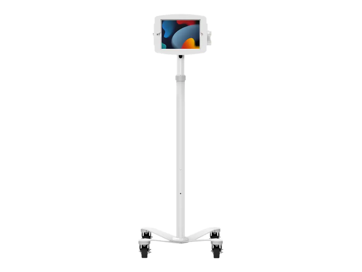 Compulocks iPad Mini 8.3" Space Enclosure Medical Rolling Cart Extended - Wagen - für Tablett - verriegelbar - medizinisch - weiß - Bildschirmgröße: 21.1 cm (8.3") - Montageschnittstelle: VESA - für Apple iPad mini (6. Generation)