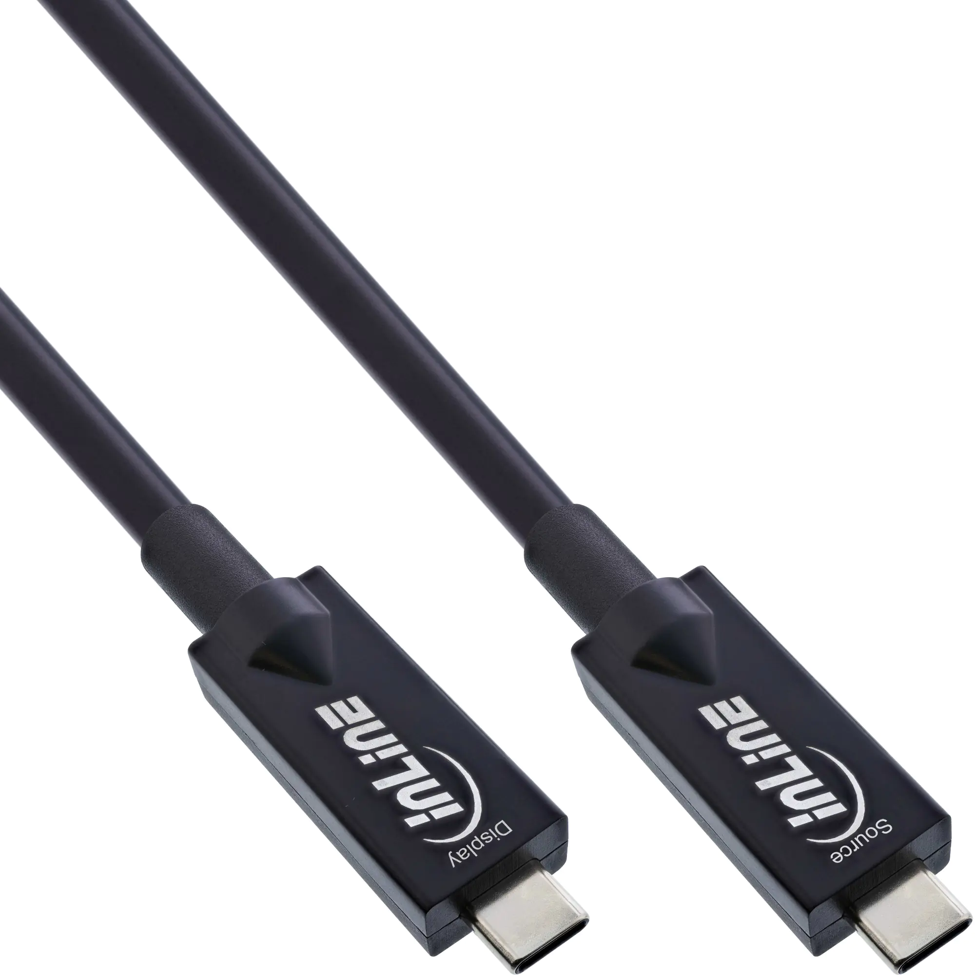 InLine - USB-Kabel - 24 pin USB-C (M) zu 24 pin USB-C (M) - USB 3.2 Gen 2 - 20 V - 3 A - 10 m - Active Optical Cable (AOC), USB Power Delivery (60W), unterstützt 4K 144 Hz (3840 x 2160) - Schwarz InLine - USB-Kabel - 24 pin USB-C (M) zu 24 pin USB-C (M) - USB 3.2 Gen 2 - 20 V - 3 A - 10 m - Active Optical Cable (AOC), USB Power Delivery (60W), unterstützt 4K 144 Hz (3840 x 2160) - Schwarz