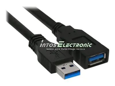 InLine - USB-Verlängerungskabel - USB Typ A (M) zu USB Typ A (W) - USB 3.0 - 2.5 m - Schwarz