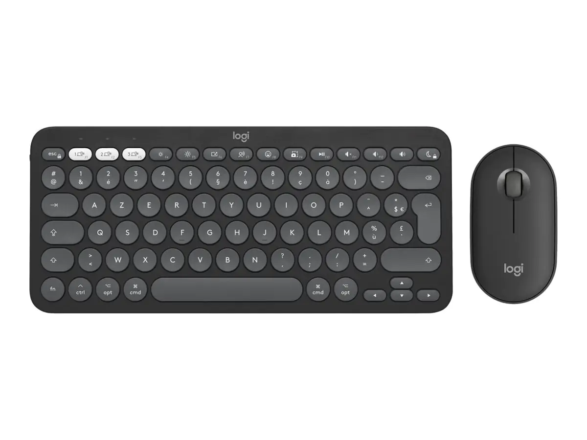 Logitech Pebble 2 Combo for Mac - Tastatur-und-Maus-Set - kabellos - Bluetooth LE - QWERTZ - Deutsch - Tonal Graphite