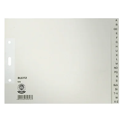 Leitz Register 12100085 A-Z DIN A4 Tauenpapier grau Leitz Register 12100085 A-Z DIN A4 Tauenpapier grau