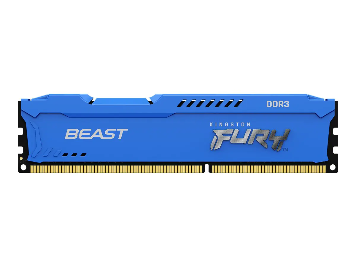 Kingston FURY Beast - DDR3 - Kit - 8 GB: 2 x 4 GB - DIMM 240-PIN - 1600 MHz / PC3-12800 - CL10 - 1.5 V - ungepuffert - non-ECC - Blau