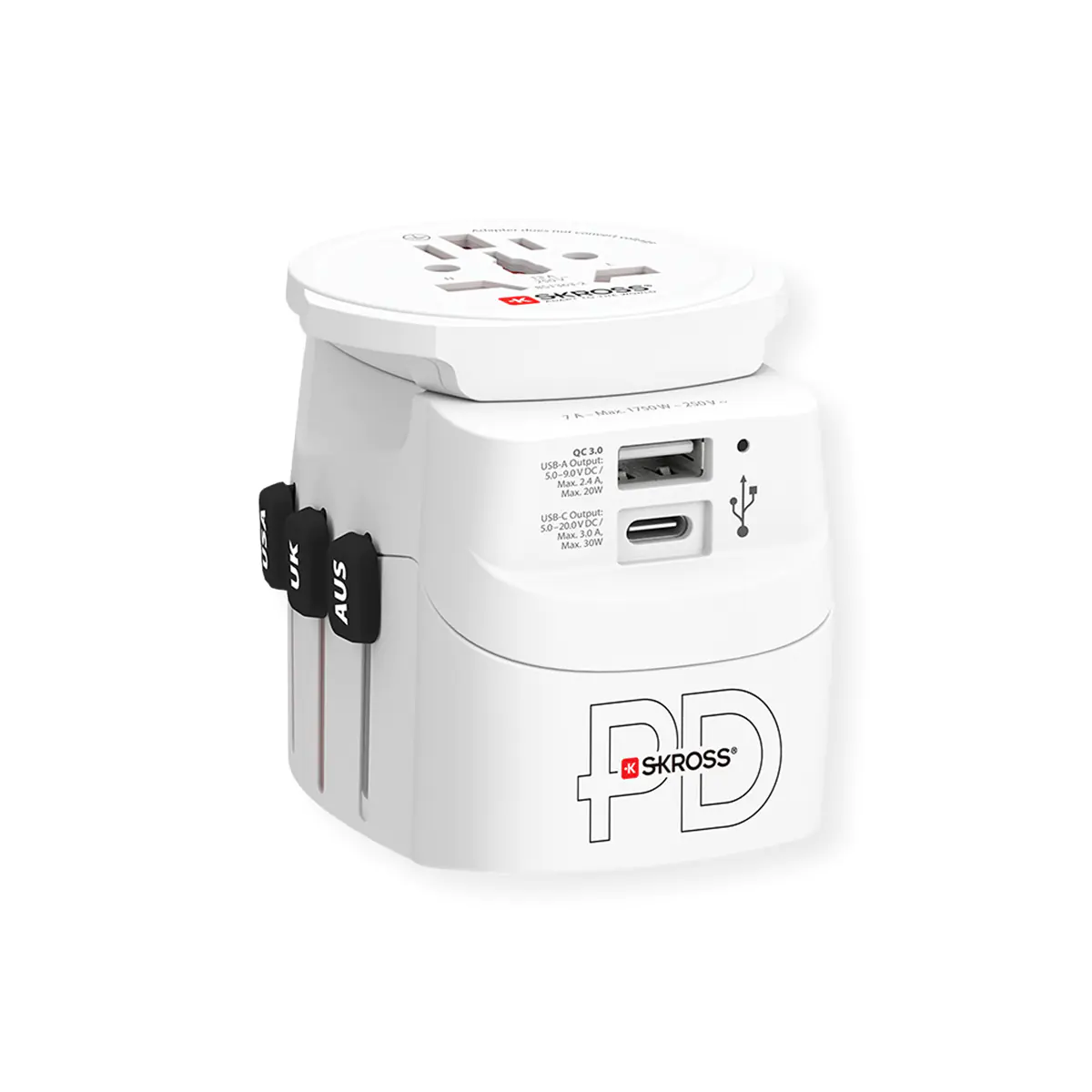 SKROSS 1.302473 Reiseladegerät PRO Light USB AC30PD World