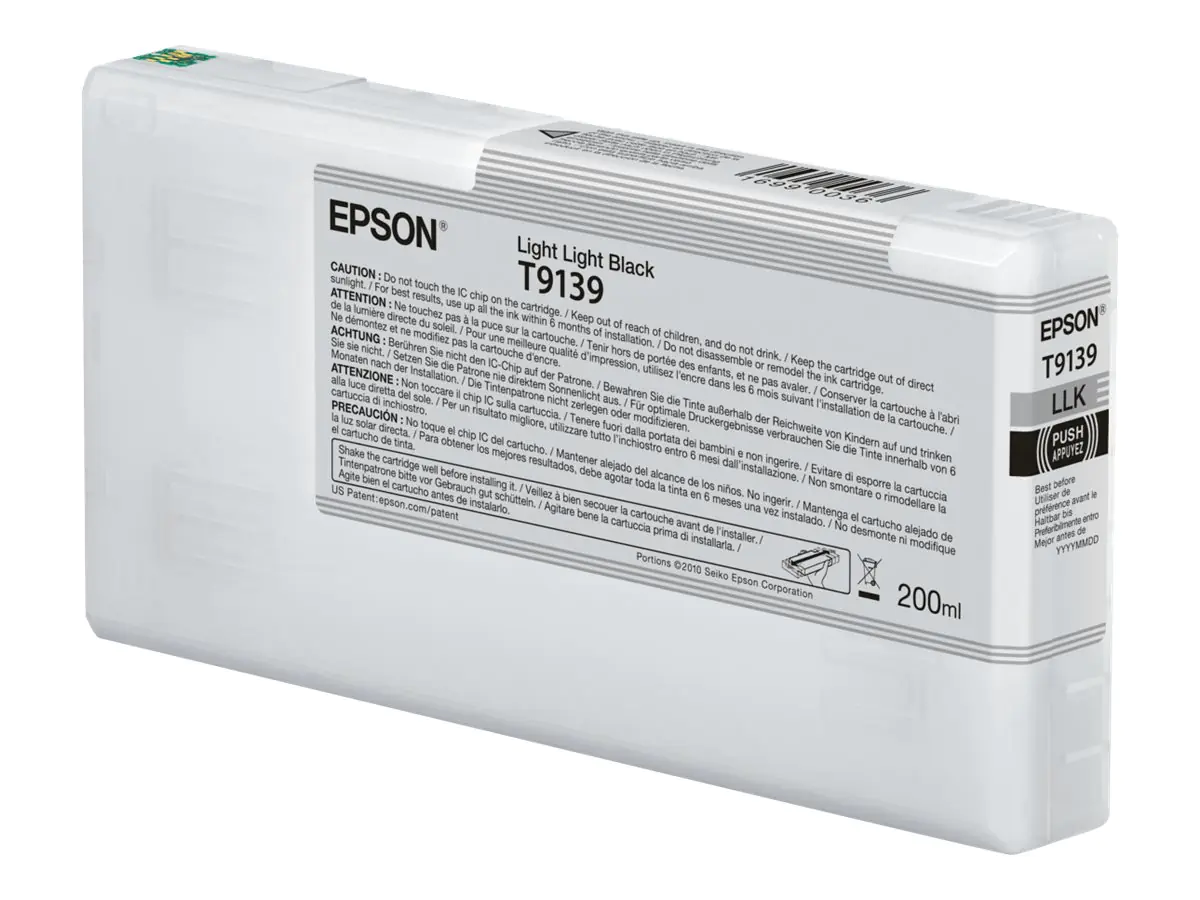 Epson T9139 - 200 ml - Light Light Black - Original - Tintenpatrone - für SureColor P5000, SC-P5000, SC-P5000 STD Spectro, SC-P5000 Violet, SC-P5000 Violet Spectro