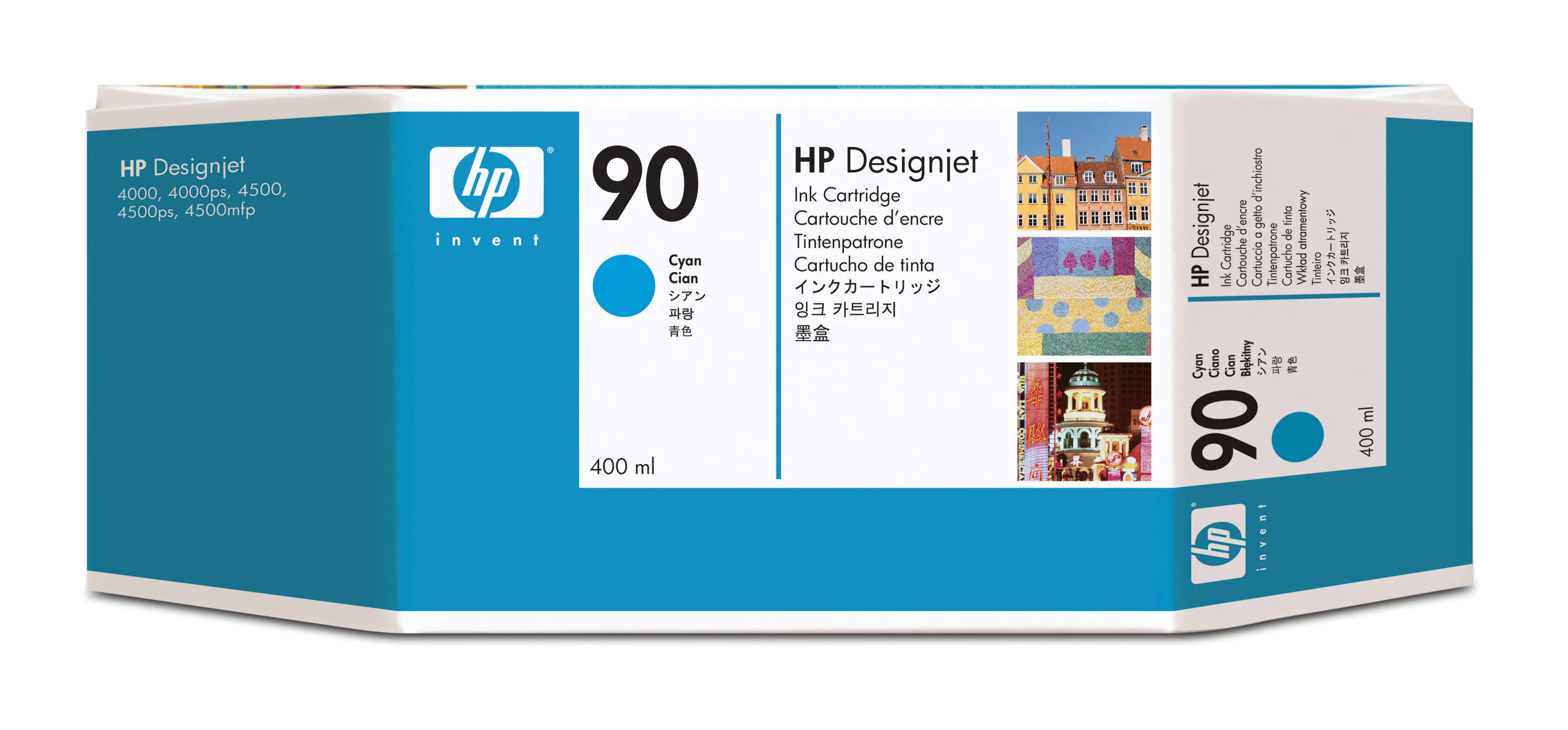 HP 90 - 400 ml - Cyan - Original - DesignJet - Tintenpatrone - für DesignJet 4000, 4000ps, 4020, 4020ps, 4500, 4500mfp, 4500ps, 4520, 4520 HD-MFP, 4520ps HP 90 - 400 ml - Cyan - Original - DesignJet - Tintenpatrone - für DesignJet 4000, 4000ps, 4020, 4020ps, 4500, 4500mfp, 4500ps, 4520, 4520 HD-MFP, 4520ps
