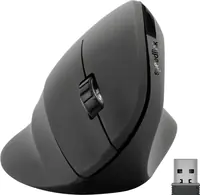 SPEEDLINK PIAVO - Vertikale Maus - ergonomisch - Für Rechtshänder - optisch - 5 Tasten - kabellos - 2.4 GHz - kabelloser Empfänger (USB) - Rubber Black - Hängebox SPEEDLINK PIAVO - Vertikale Maus - ergonomisch - Für Rechtshänder - optisch - 5 Tasten - kabellos - 2.4 GHz - kabelloser Empfänger (USB) - Rubber Black - Hängebox
