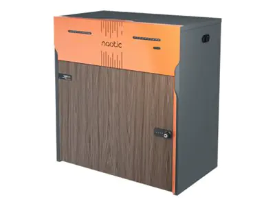 PORT Designs Naotic Tabibox WT2 - Schrankeinheit (sync, charge and secure) - für 20 Tablets - dual - verriegelbar - Holz, Metall - Braungrau, schwarz-braune Holzmaserung, Kupfer - Bildschirmgröße: bis zu 40,6 cm (bis zu 16") 611054