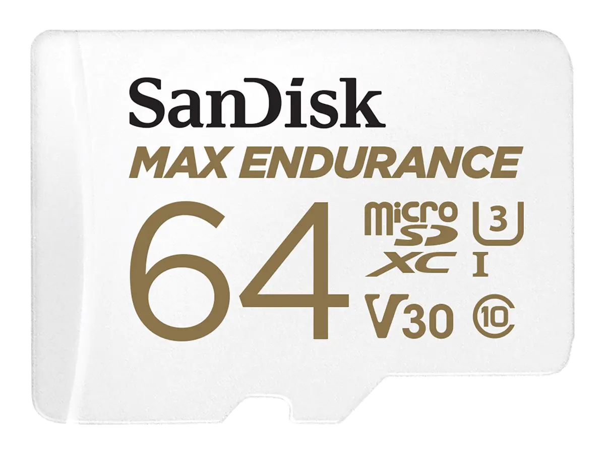 SanDisk Max Endurance - Flash-Speicherkarte (microSDXC-an-SD-Adapter inbegriffen) SDSQQVR-064G-GN6IA