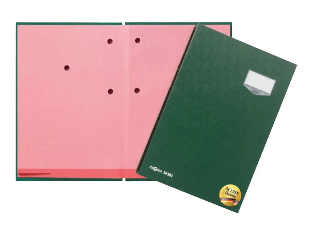 PAGNA Unterschriftenmappe de Luxe 24202-03 20Fächer Pappe grün