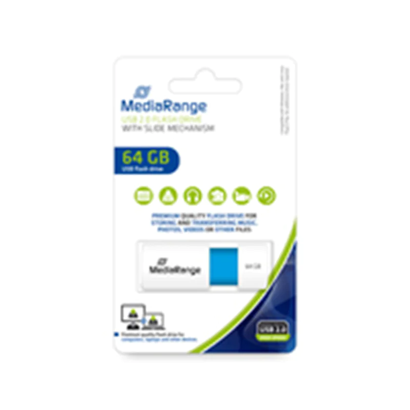 MediaRange USB-Stick 64GB USB 2.0 Color Edt. hellblau - Flash-Speicher - unsortiert