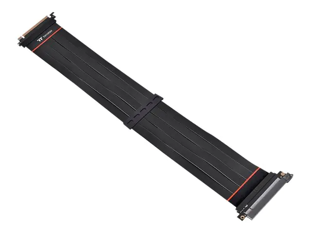 Thermaltake TT Premium PCI-E 4.0 Extender - PCI Express x16 Kabel - 164 pin PCI Express (M) zu 164 pin PCI Express (W) - 60 cm - Schwarz