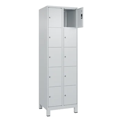 C+P Schließfachsystem Classic PLUS 10 Fächer Stahl lichtgrau