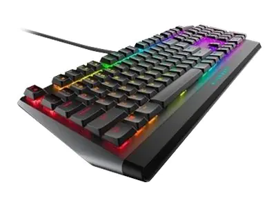 Alienware AW510K - Tastatur - Hintergrundbeleuchtung - USB - Tastenschalter: CHERRY MX Low Profile Red - Dark Side of the Moon - für Alienware Area-51, Aurora, Aurora R10, Aurora R9, M15, M17; G5 5090