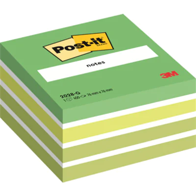 Post-it Haftnotizwürfel 2028G 76x45x76mm 450Blatt pastelgrün Post-it Haftnotizwürfel 2028G 76x45x76mm 450Blatt pastelgrün