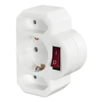 Hama 00223217, Gerade, Gerade, Typ C (Euro-Stecker), Typ C, Weiß, 230 mm