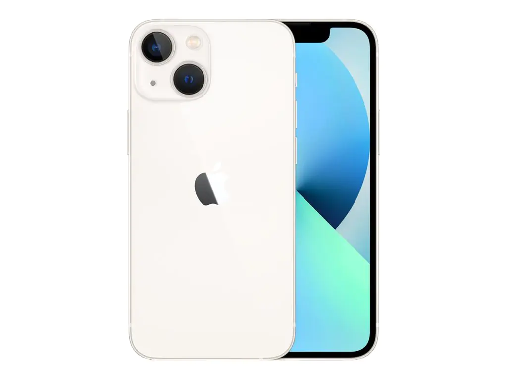 Apple iPhone 13 mini - 5G Smartphone - Dual-SIM / Interner Speicher 128 GB - OLED-Display - 5.4" - 2340 x 1080 Pixel - 2 x Rückkamera 12 MP, 12 MP - front camera 12 MP - Starlight