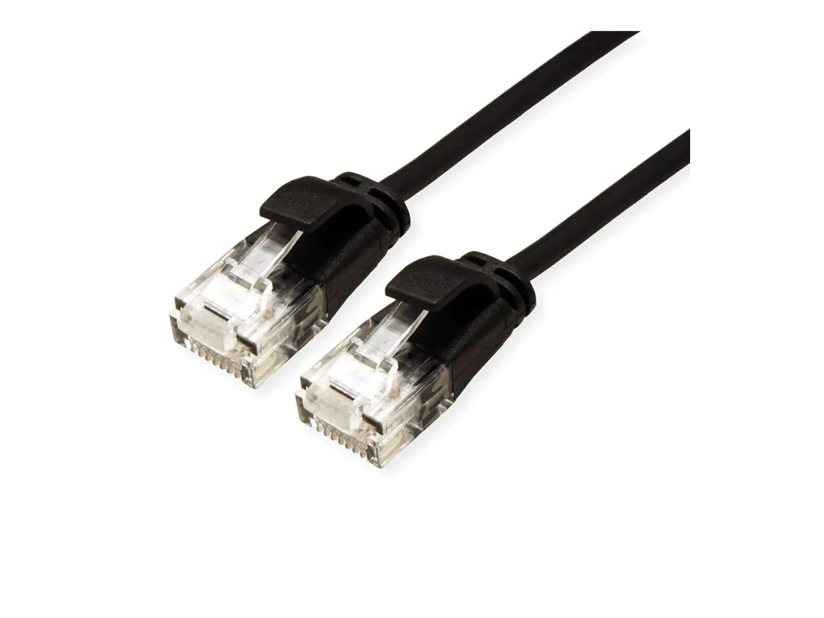 Roline - Patch-Kabel - RJ-45 (M) zu RJ-45 (M) - 5 m - UTP - CAT 6a - halogenfrei, geformt - Schwarz