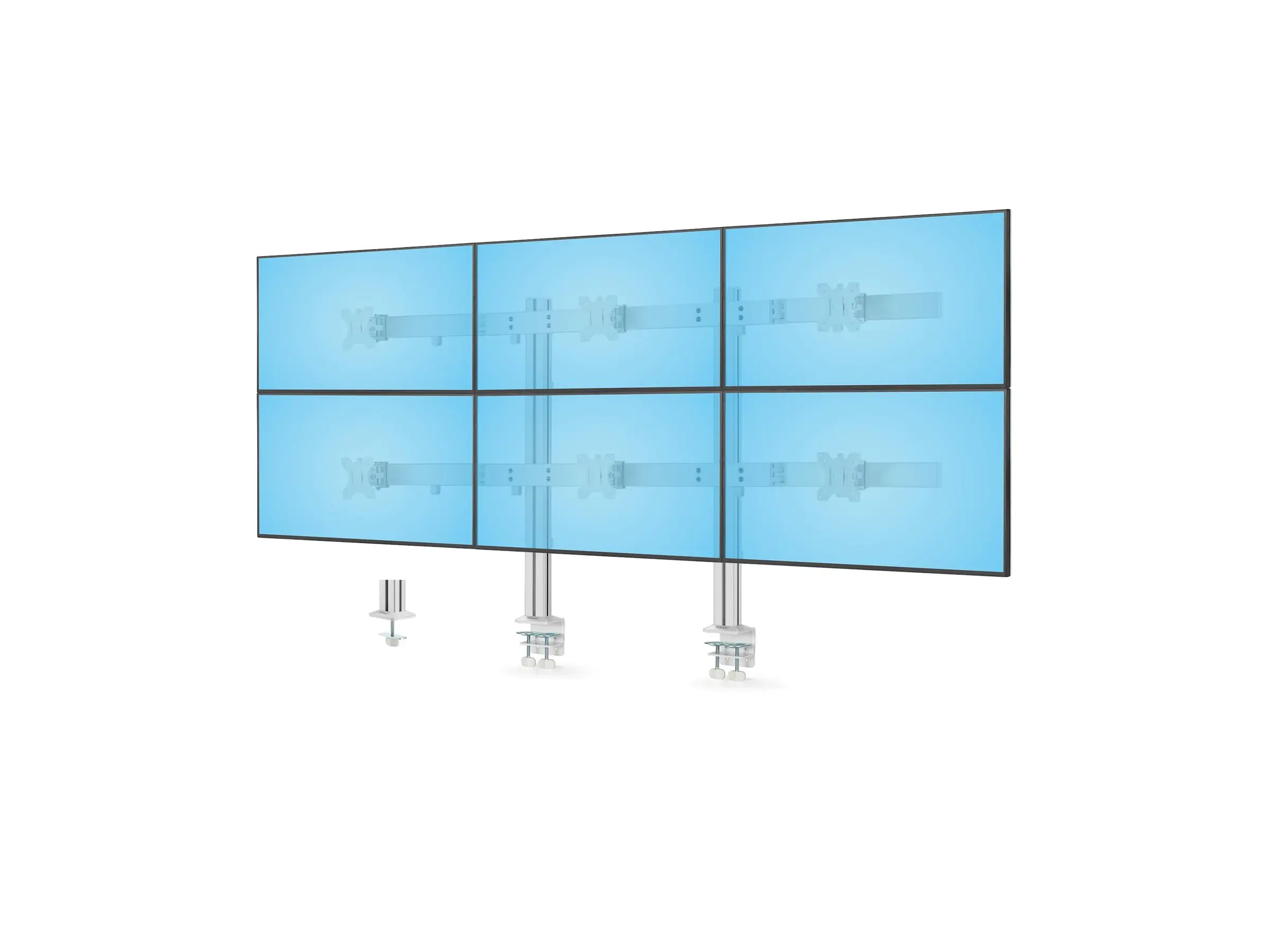 StarTech.com Six-Monitor Desk Mount w/ Crossbar, Up To 32" Screens/17.6lb - Befestigungskit - für 6