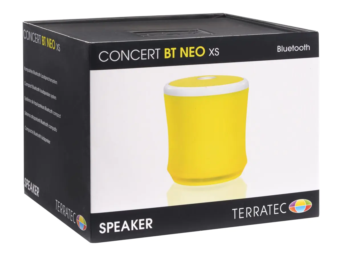 TerraTec CONCERT BT NEO xs - Lautsprecher - tragbar - kabellos - Bluetooth - 2.2 Watt - Gelb