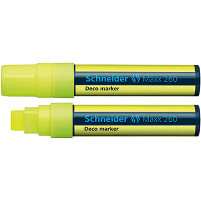 Schneider Kreidemarker Maxx 260 126005 Keilspitze 5+15mm gelb Schneider Kreidemarker Maxx 260 126005 Keilspitze 5+15mm gelb