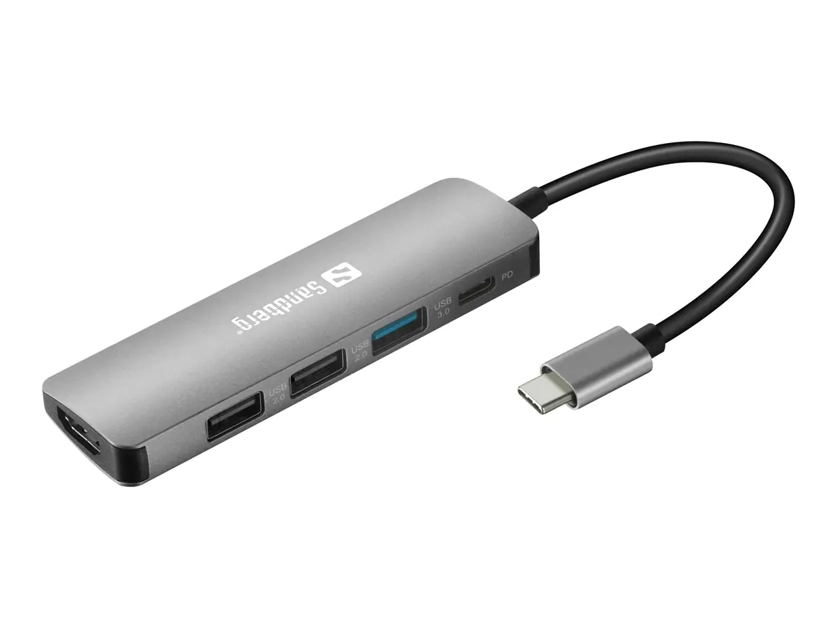 Sandberg USB-C Dock HDMI+3xUSB+PD 100W - Dockingstation - USB-C - HDMI