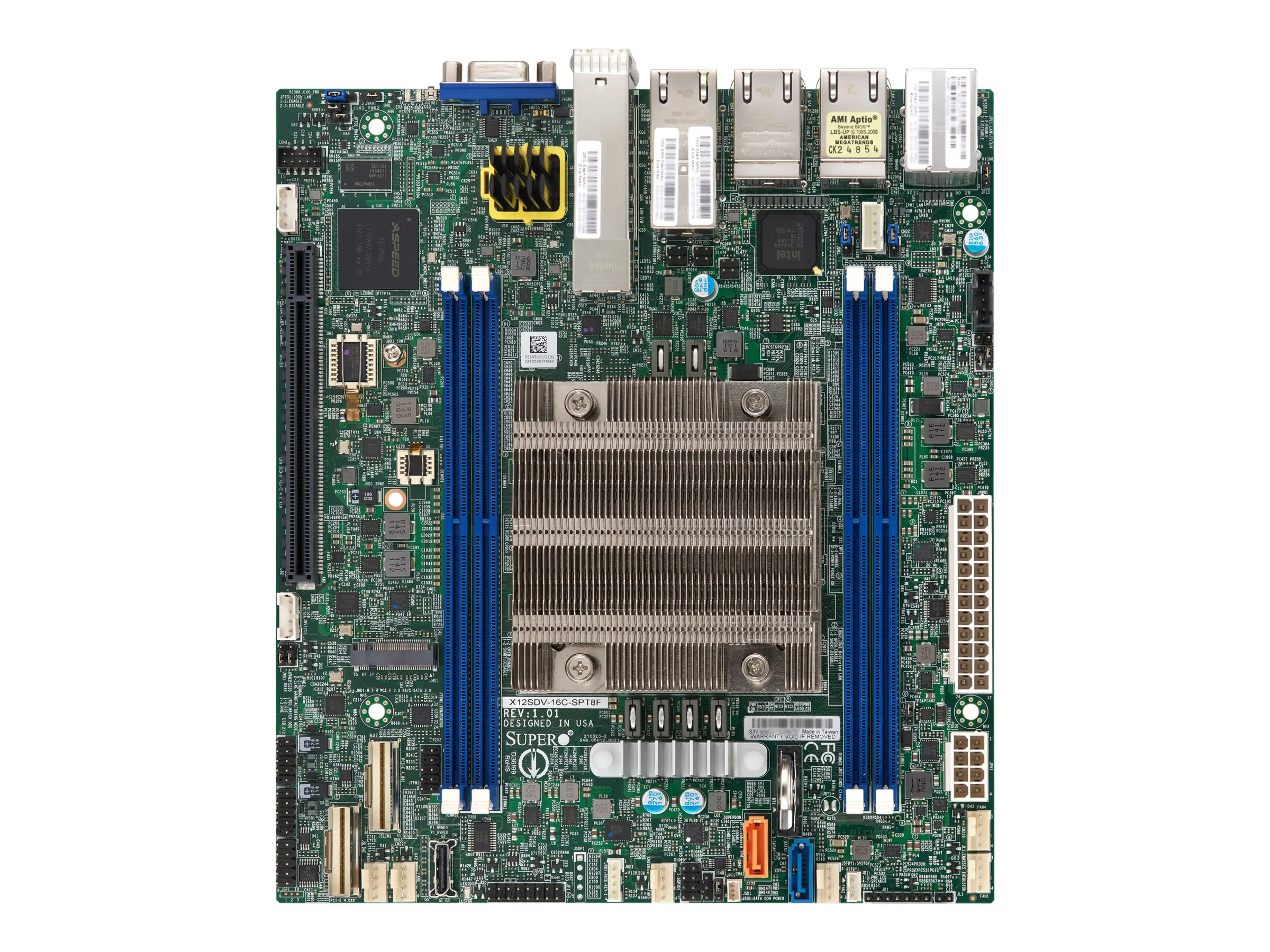 Supermicro X12SDV-8C-SPT8F - Motherboard - micro