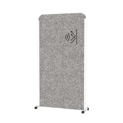 MAUL Stellwand MAULcocoon 100 x 180 cm (B x H) Zweibeinstativ 100 % PES-Fasern, 100 % PES-Fasern, 20 % recycelt dunkelgrau