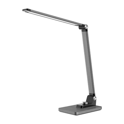 Hansa-Technik Tischleuchte Breeze je Lichtquelle: 9 kWh/1.000h Netzbetrieb grau metallic