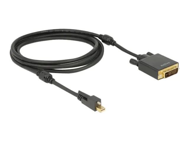 Delock - Videokabel - Mini DisplayPort (M) zu DVI-D (M) - 2 m - Daumenschrauben - Schwarz