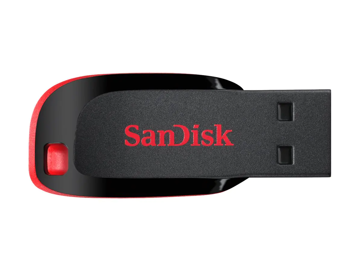SanDisk Cruzer Blade - USB-Flash-Laufwerk - 64 GB - USB 2.0 - Schwarz, Rot