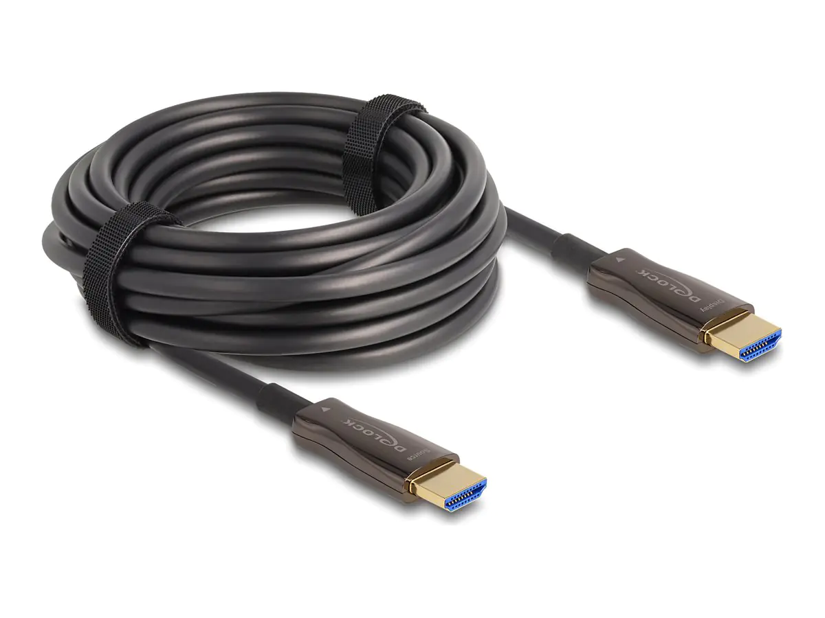 Delock High Speed - HDMI-Kabel - HDMI männlich zu HDMI männlich - 10 m - Hybrid Kupfer/Kohlefaser