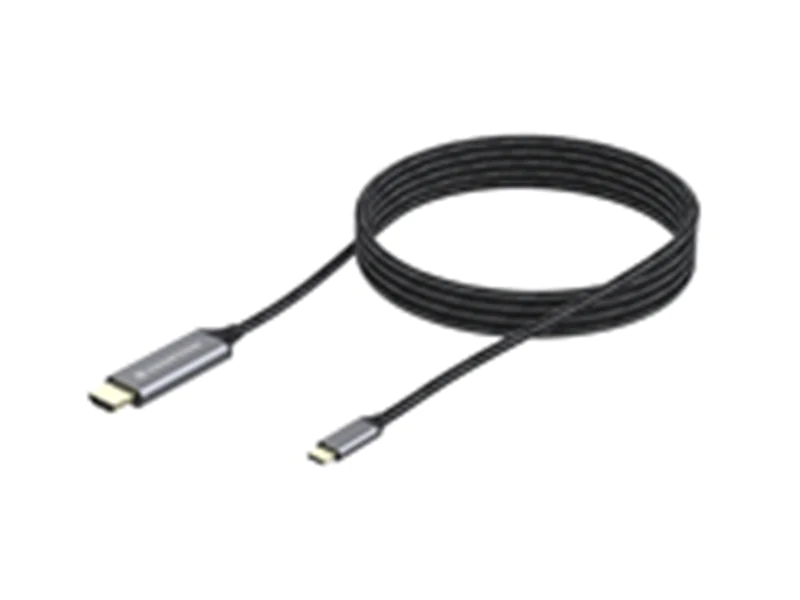 Conceptronic USB-C zu HDMI-Kabel, Male to Male, 4K 60Hz, 2 m, USB Typ-C, HDMI, Männlich, Männlich, Gerade ABBY10G