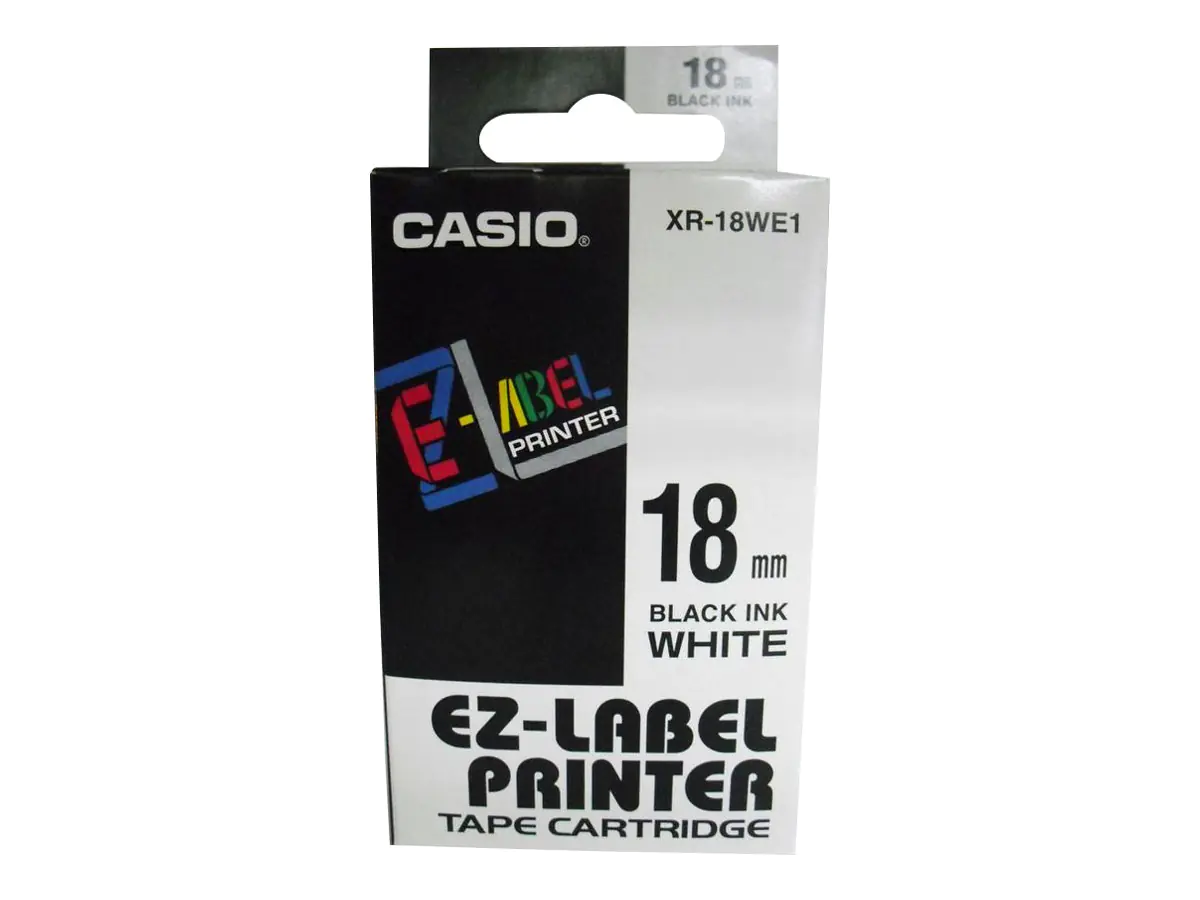 Casio XR-12WE1 - Selbstklebend - Schwarz auf Weiß - Rolle (1,2 cm x 8 m) 1 Kassette(n) Etikettenband - für Disc Title Printer CW-L300; KL 170, 60, 60SR, 780, 8100; Labemo MEP-K10 Casio XR-12WE1 - Selbstklebend - Schwarz auf Weiß - Rolle (1,2 cm x 8 m) 1 Kassette(n) Etikettenband - für Disc Title Printer CW-L300; KL 170, 60, 60SR, 780, 8100; Labemo MEP-K10
