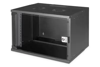 Digitus SOHO PRO Series - Schrank Netzwerkschrank - geeignet für Wandmontage - RAL 9005, Schwarz - 7U - 48.3 cm (19") Digitus SOHO PRO Series - Schrank Netzwerkschrank - geeignet für Wandmontage - RAL 9005, Schwarz - 7U - 48.3 cm (19")