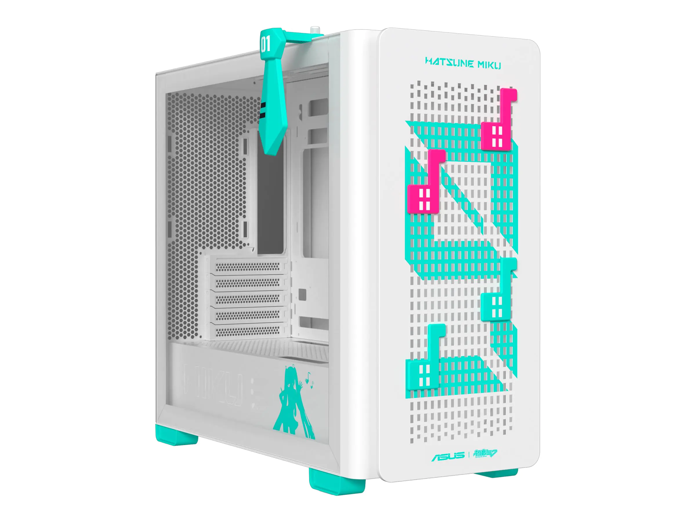 ASUS A23 - Hatsune Miku Edition - microATX - Seitenteil mit Fenster (gehärtetes Glas)