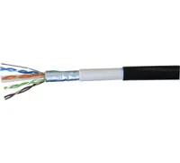 exertis Connect Outdoor Installationskabel Cat.6A F/UTP AWG 23/1 schwarz 305m