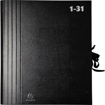 Exacompta Fächermappe 61650B 1-31 DIN A4 schwarz Exacompta Fächermappe 61650B 1-31 DIN A4 schwarz