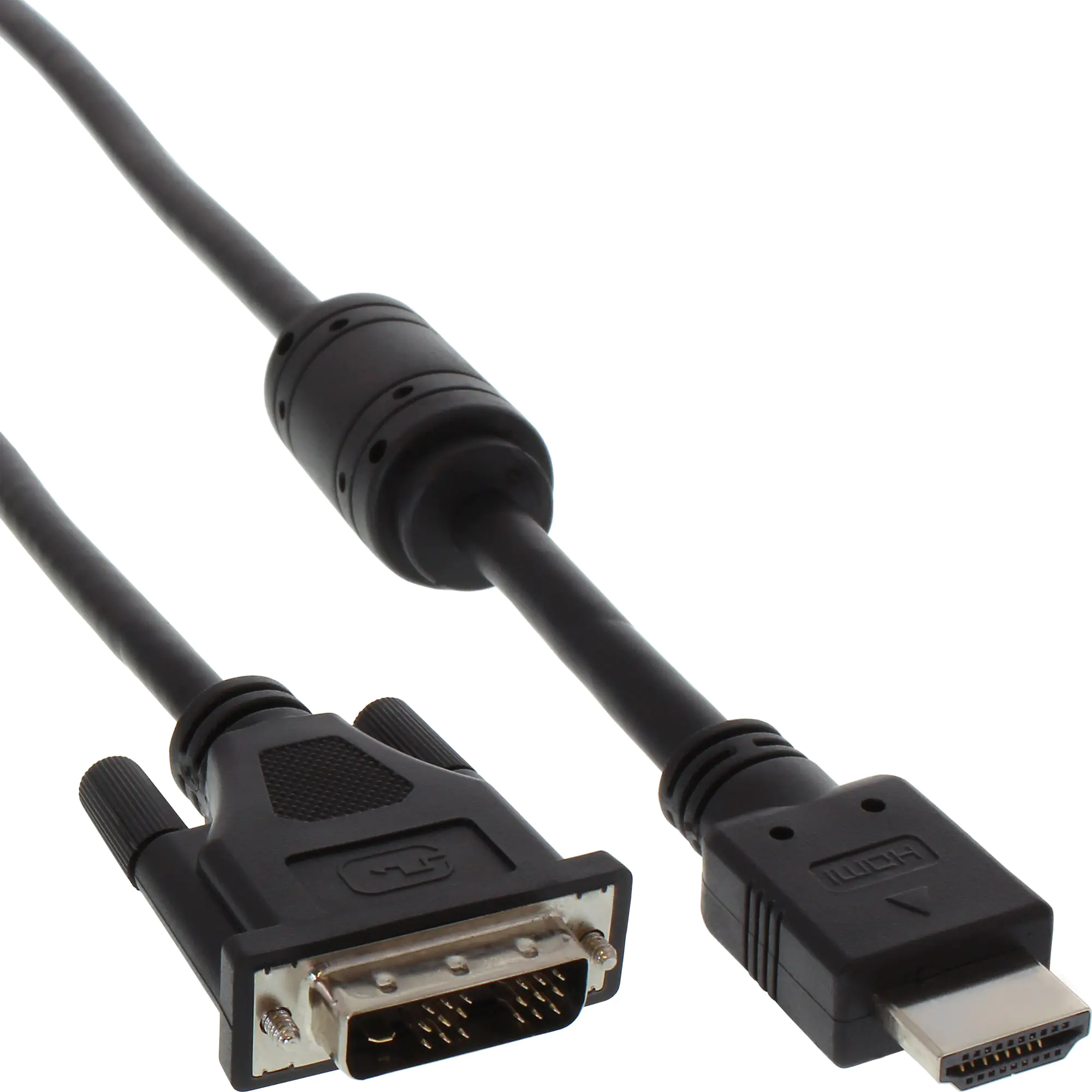 InLine HDMI-DVI Adapterkabel - 19pol Stecker auf 18+1 Stecker - mit Ferrit - 1,5m 17664