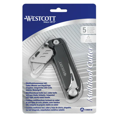 Westcott Multitool 6 Funktionen Stahl schwarz Westcott Multitool 6 Funktionen Stahl schwarz