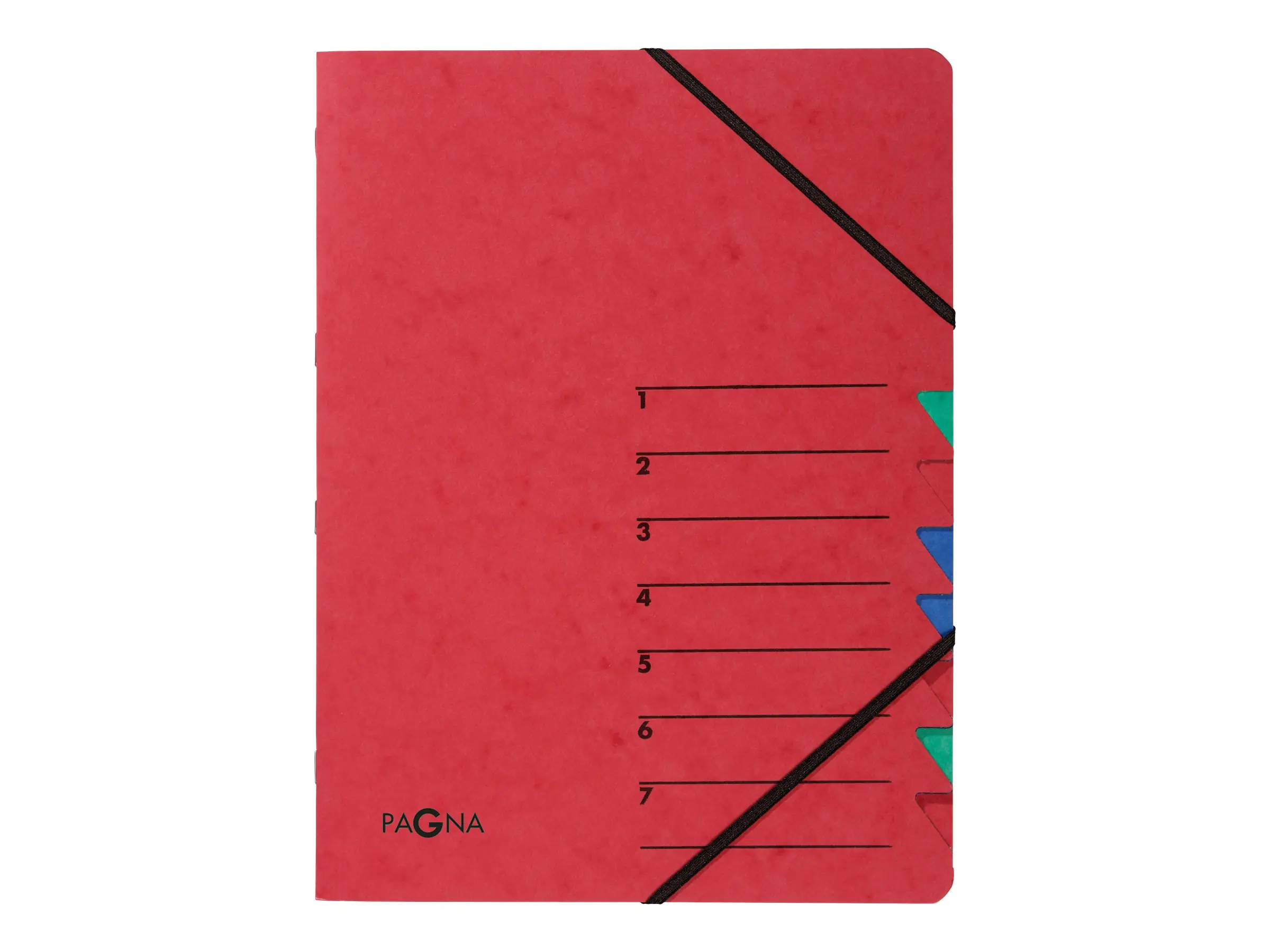 PAGNA Ordnungsmappe EASY 24061-01 DIN A4 7Fächer Pressspann rot