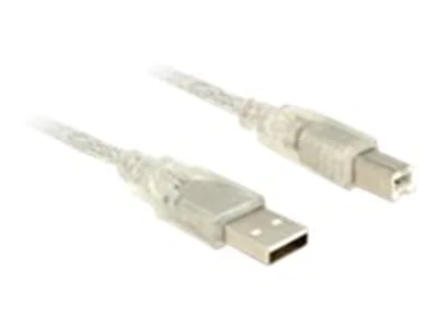 DeLOCK - USB-Kabel - USB Typ B (M) bis USB (M) - USB 2.0 - 2 m - durchsichtig