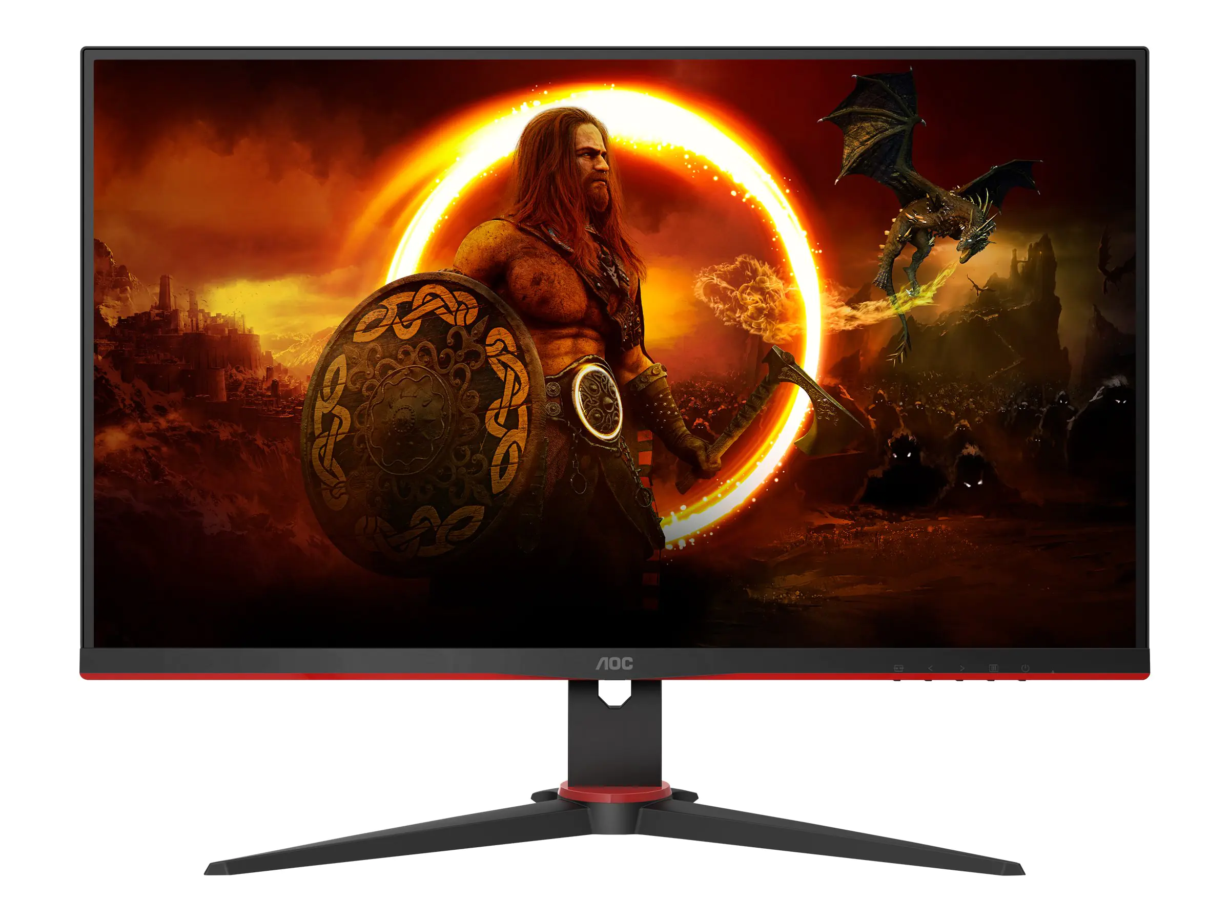 AOC Gaming Q27G2E/BK - G2 Series - LED-Monitor - Gaming - 68.6 cm (27") - 2560 x 1440 QHD @ 155 Hz - VA - 250 cd/m² - 3000:1 - 1 ms - 2xHDMI, DisplayPort - Schwarz, Rot