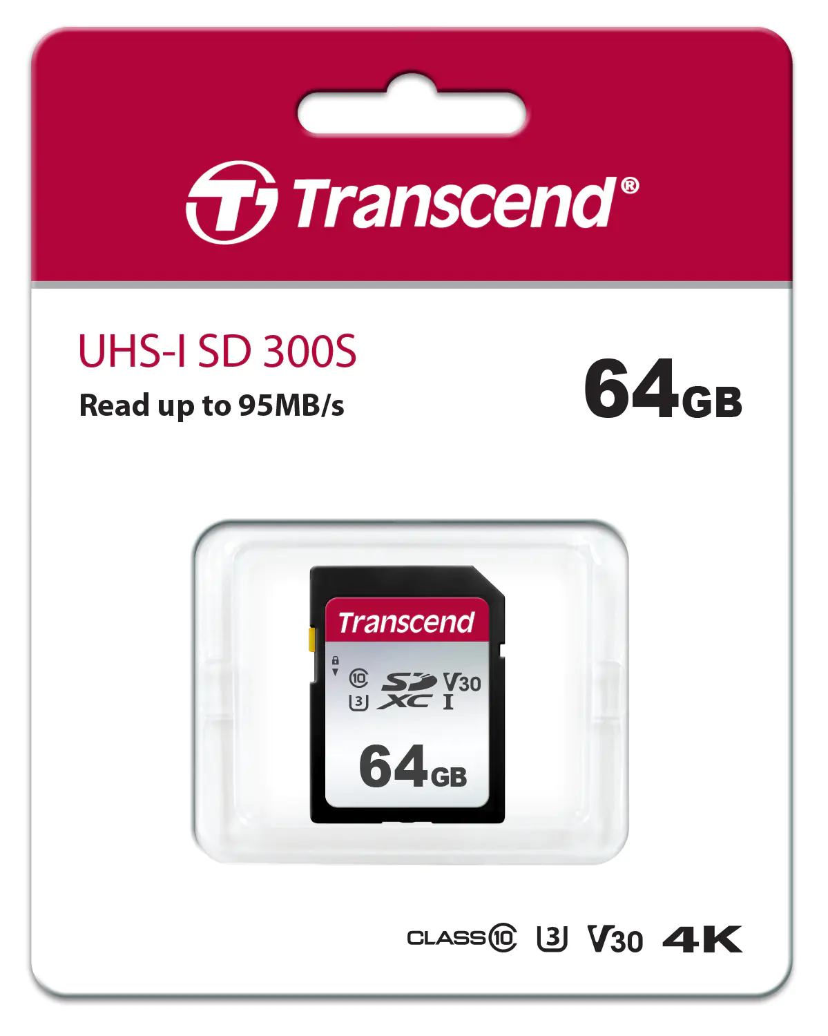 Transcend 300S - Flash-Speicherkarte - 64 GB - Video Class V10 / UHS-I U1 / Class10 - SDXC UHS-I Transcend 300S - Flash-Speicherkarte - 64 GB - Video Class V10 / UHS-I U1 / Class10 - SDXC UHS-I