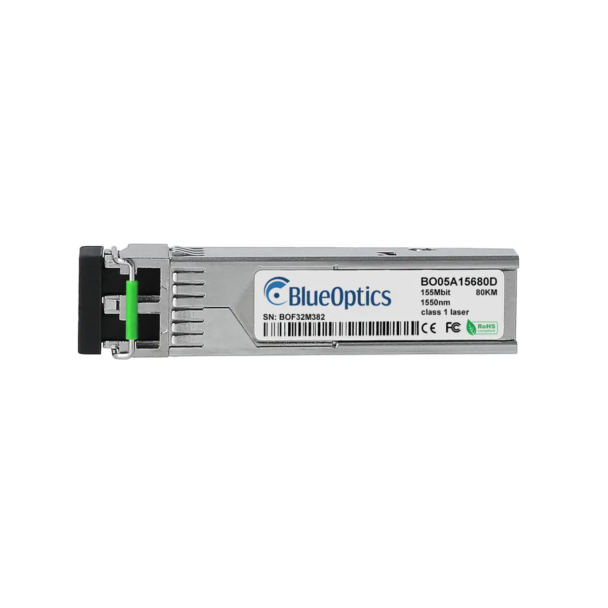 BlueOptics HPE X110 JD091A BlueOptics BO05A15680D SFP Transceiver, 100BASE-ZX, Singlemode Fiber,
