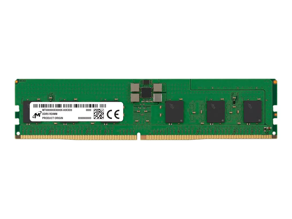 Micron - DDR5 - Modul - 16 GB - DIMM 288-PIN - 5600 MHz / PC5-44800 - CL46 - 1.1 V - registriert - ECC Micron - DDR5 - Modul - 16 GB - DIMM 288-PIN - 5600 MHz / PC5-44800 - CL46 - 1.1 V - registriert - ECC