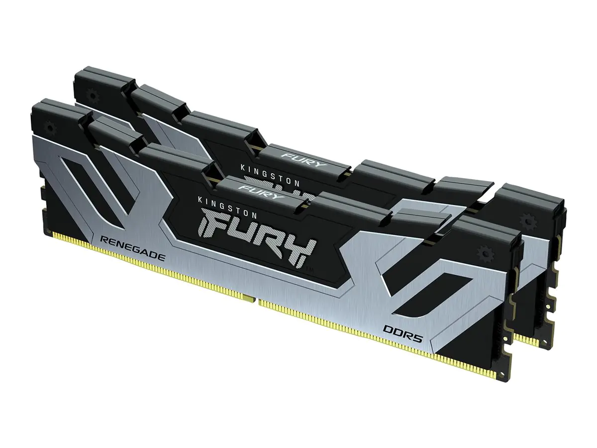 Kingston FURY Renegade - DDR5 - Kit - 48 GB: 2 x 24 GB - DIMM 288-PIN - 4200 MHz / PC5-67200 - CL40 - 1.45 V - ungepuffert - on-die ECC - Schwarz, Silber