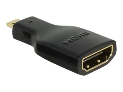 DeLOCK - HDMI-Adapter - mikro HDMI (M) bis HDMI (W) - Schwarz - 4K Unterstützung