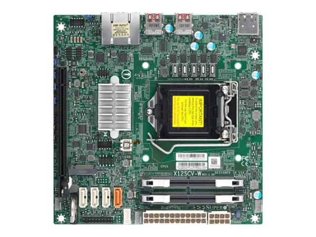 Supermicro X12SCV-W - Motherboard - Mini-ITX - LGA1200-Sockel - W480E Chipsatz - 2 x 2.5 Gigabit