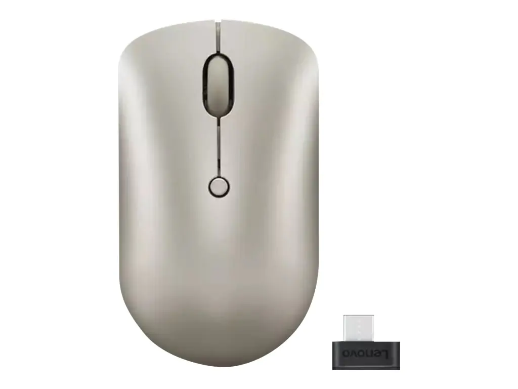 Lenovo 530 Wireless Mouse - Maus - rechts- und linkshändig - optisch - 4 Tasten - kabellos - 2.4 GHz - kabelloser Empfänger (USB) - Sand - braune Box - CRU